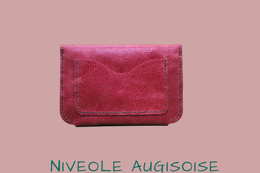 portefeuille cuir rouge