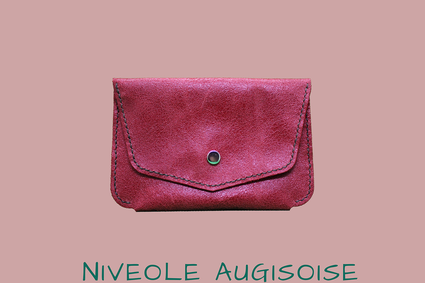 portefeuille cuir rouge