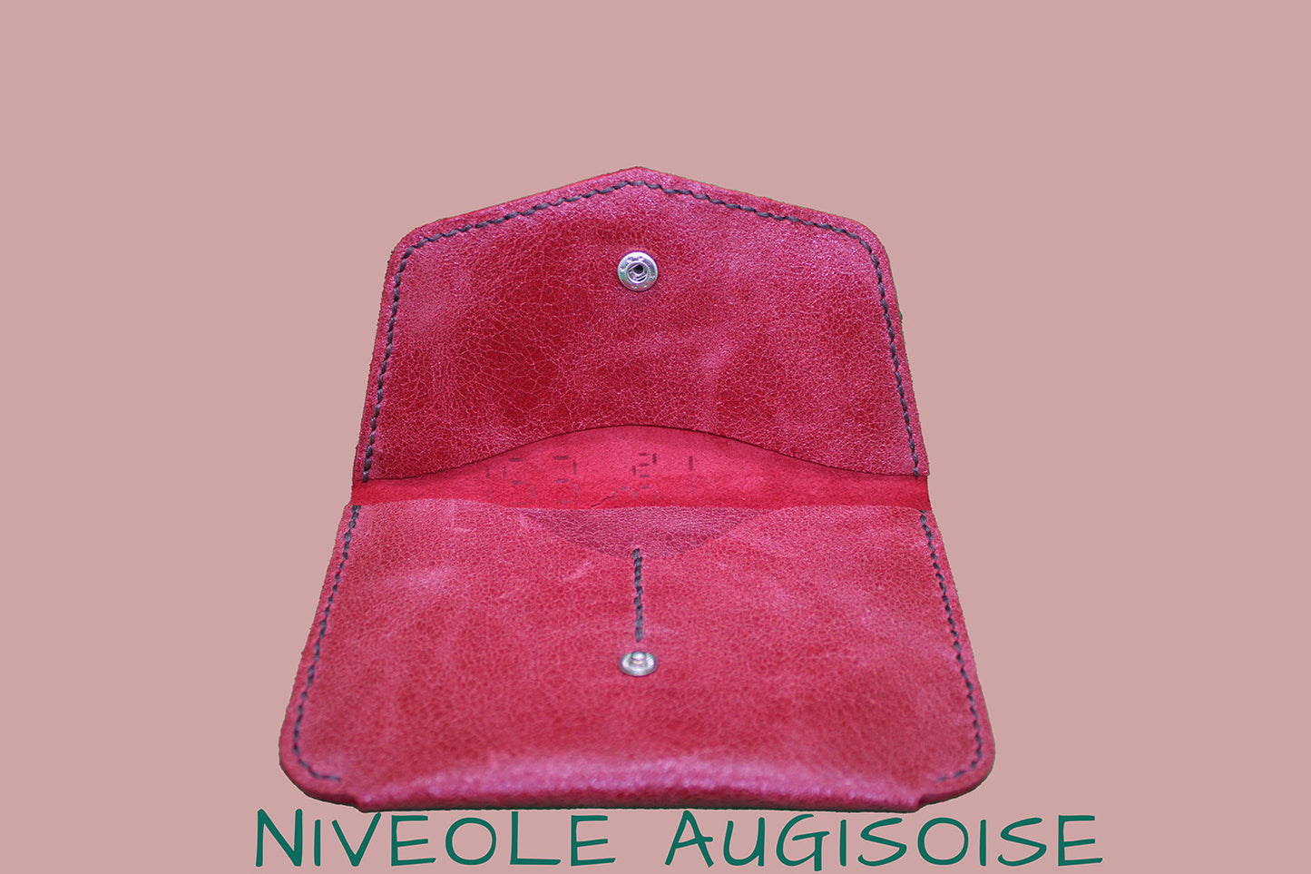 portefeuille cuir rouge